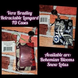 #627 Vera Bradley Retractable Lanyard ID Badges ,varies